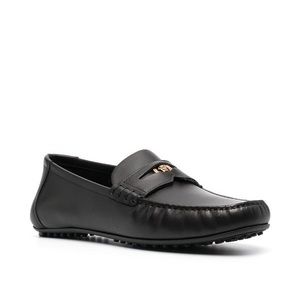 Versace Loafers Black- Driver Vitello Nero-Oro